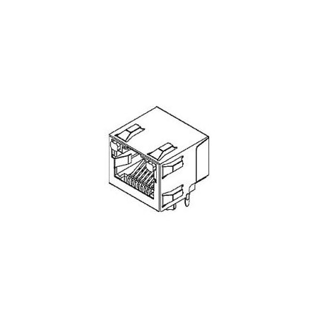 Molex Modular Connectors / Ethernet Connectors Inverted Modular Jac Odular Jack Assy 8/8 443801016